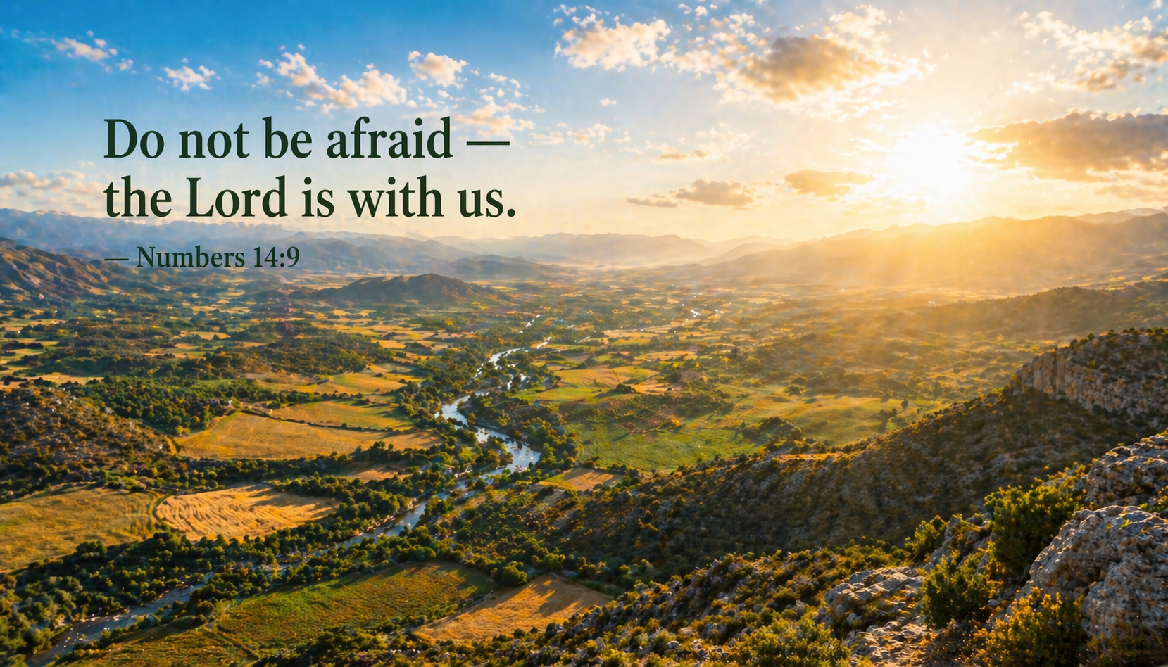 Numbers 14:9 -- Vast Promised Land Valley Sunrise HD Wallpaper